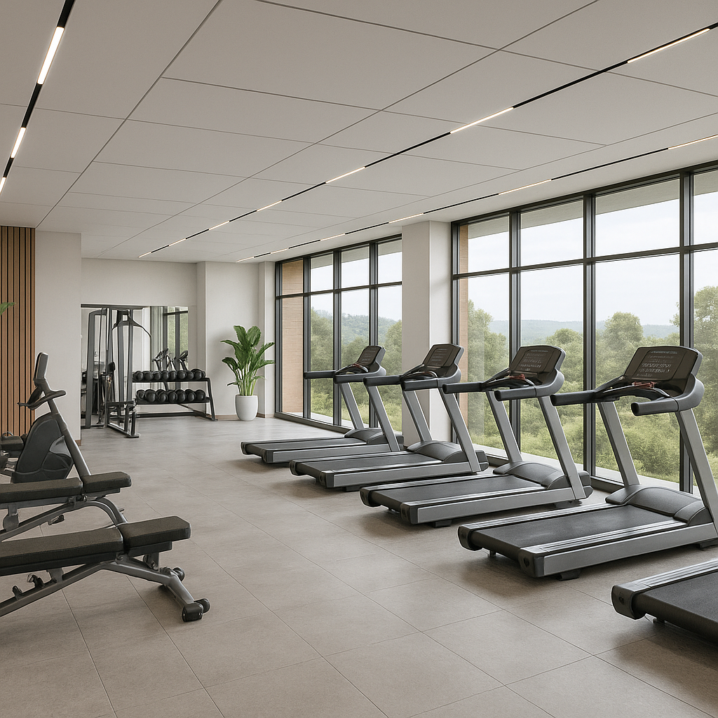 Modern gym facility at The Fairway apartments with state-of-the-art fitness equipment